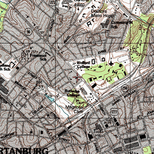 Topographic Map of Second Presbyterian Church, SC