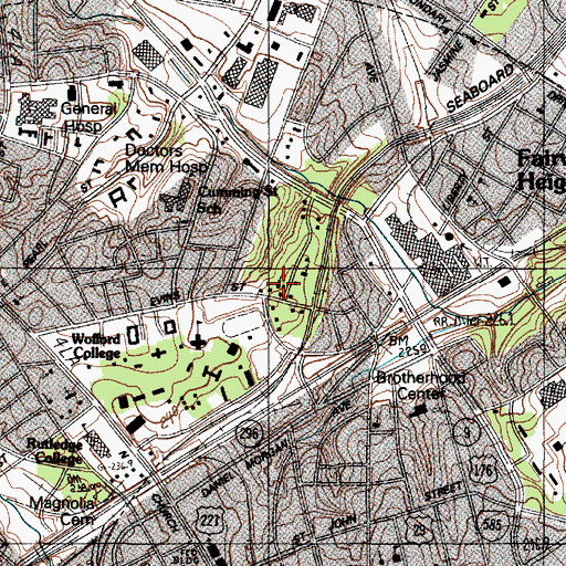 Topographic Map of Second Trinity Methodist Church, SC