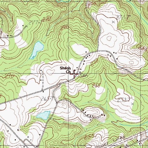 Topographic Map of Shiloh School (historical), SC