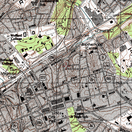 Topographic Map of Silverhill United Methodist Church, SC