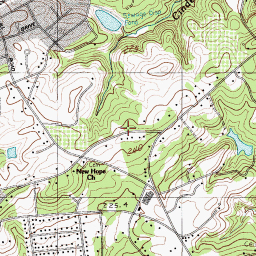 Topographic Map of Sloans Grove Church (historical), SC