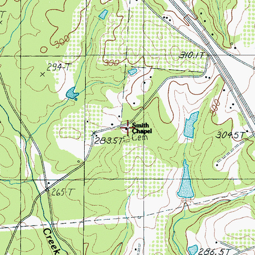 Topographic Map of Smith Chapel, SC