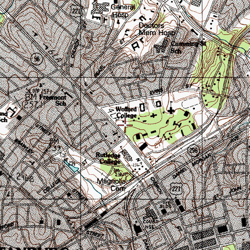 Topographic Map of Snyder Hall, SC