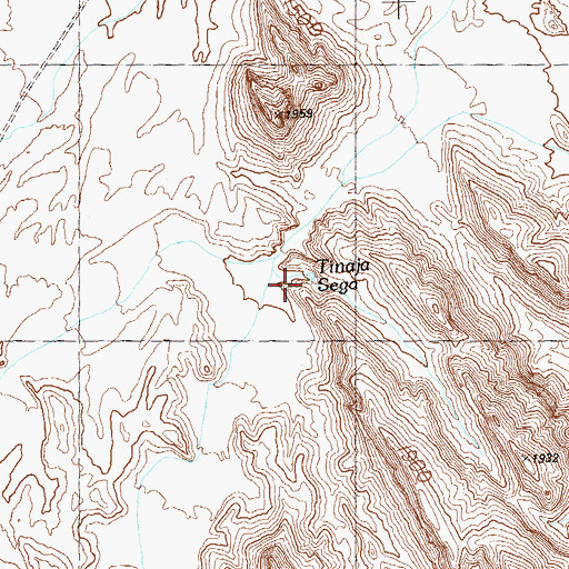 Topographic Map of Tinaja Sega, AZ