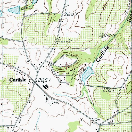 Topographic Map of Springlake, SC
