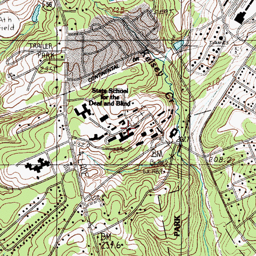 Topographic Map of State School for the Deaf and Blind, SC