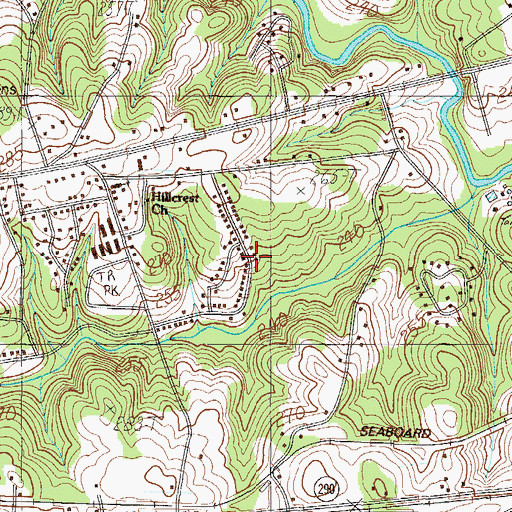 Topographic Map of Sunny Glen, SC