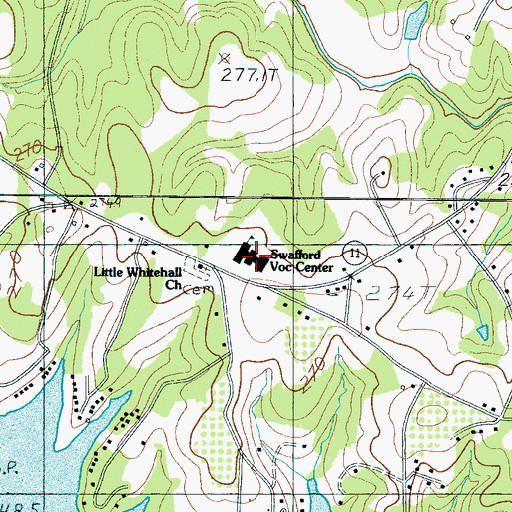 Topographic Map of Swafford Vocational Center, SC