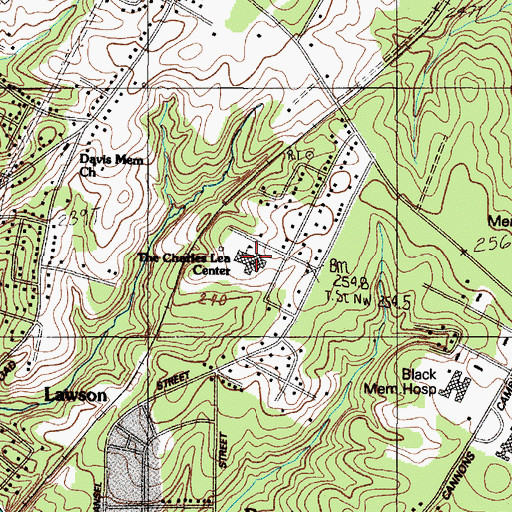 Topographic Map of The Charles Lea Center, SC
