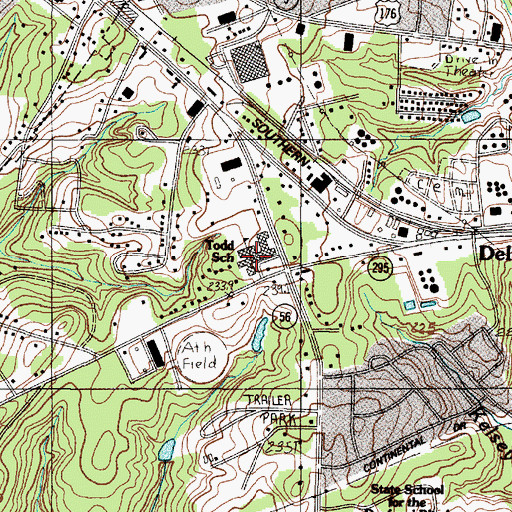 Topographic Map of Edwin P Todd Elementary School, SC