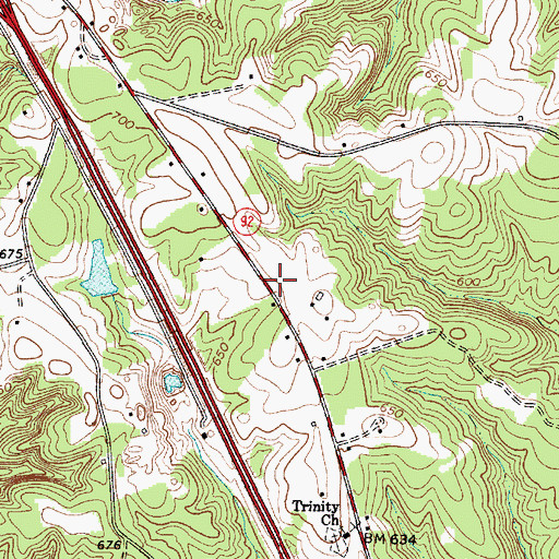 Topographic Map of Trinity School (historical), SC