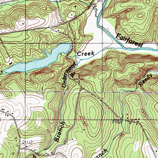 Topographic Map of Underwood School (historical), SC