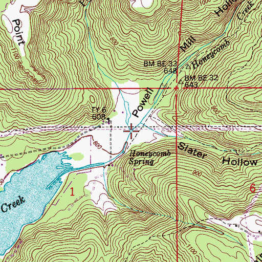 Topographic Map of Piney Branch, AL