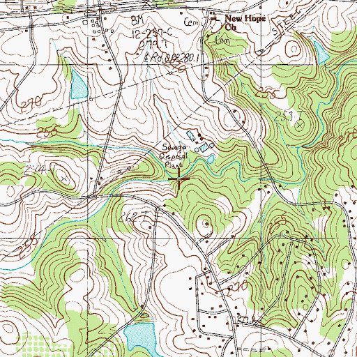 Topographic Map of Victor Creek, SC
