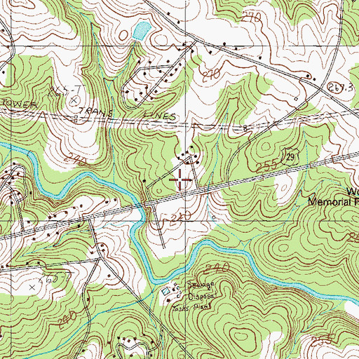 Topographic Map of Wade Hampton Heights, SC