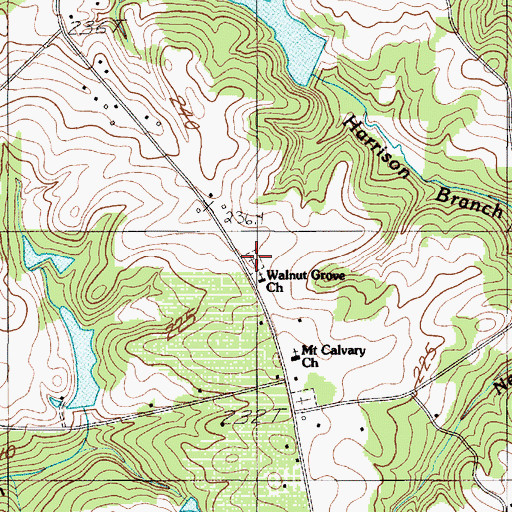 Topographic Map of Walnut Grove Cemetery, SC
