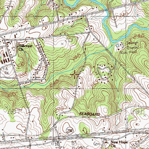 Topographic Map of Wards Creek Park, SC