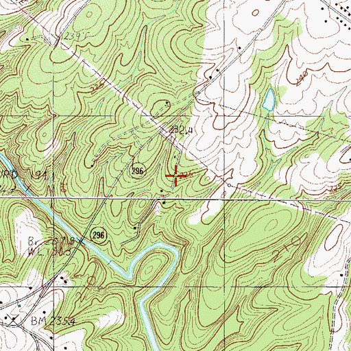 Topographic Map of Water Oaks, SC
