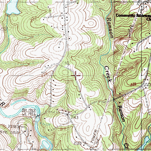 Topographic Map of Wellington West, SC