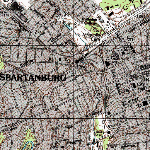 Topographic Map of West End School (historical), SC