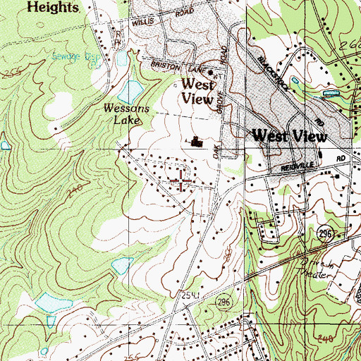 Topographic Map of West Forest, SC