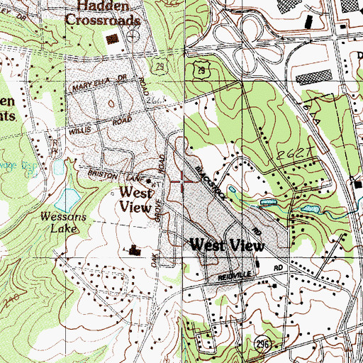 Topographic Map of Westview Heights, SC