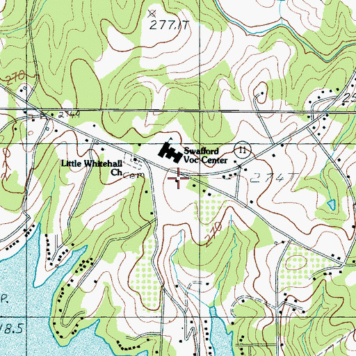 Topographic Map of White Hall School (historical), SC