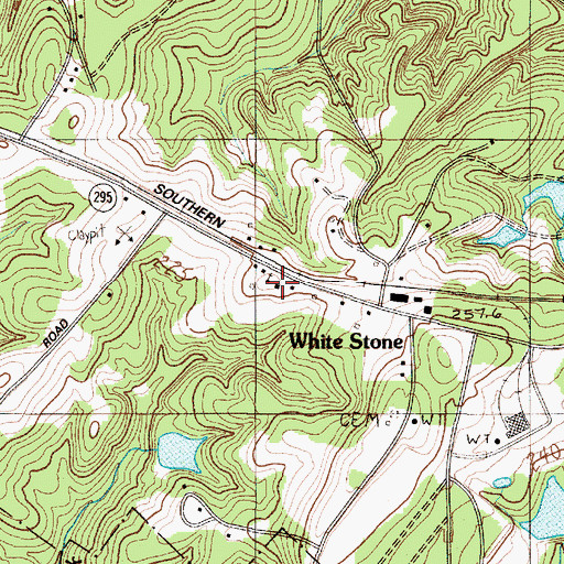 Topographic Map of White Stone School (historical), SC