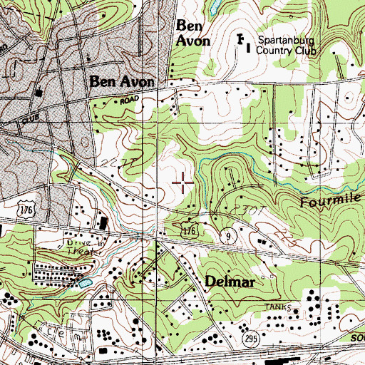 Topographic Map of Williamsburg Estates, SC