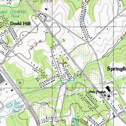 Topographic Map of Willow Wood, SC