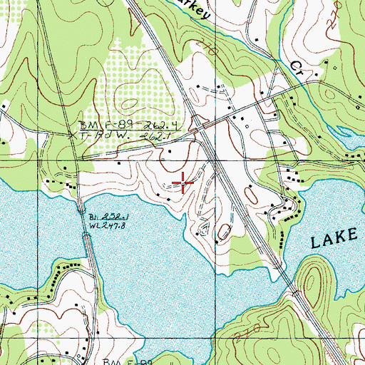 Topographic Map of Woodfin, SC