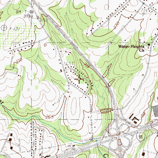 Topographic Map of Woodfield, SC