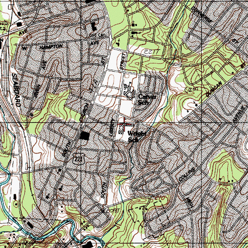 Topographic Map of Mary H Wright Elementary School, SC
