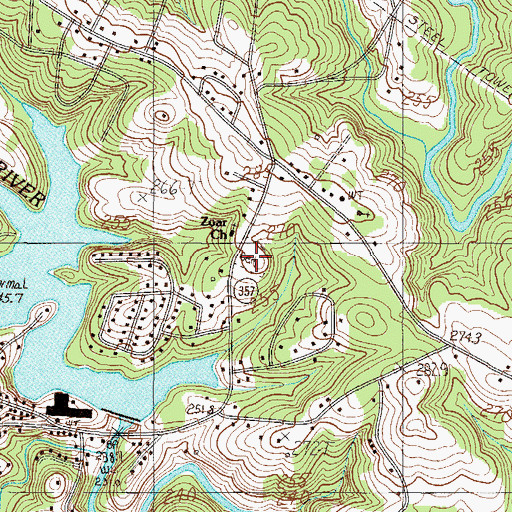Topographic Map of Zoar Cemetery, SC