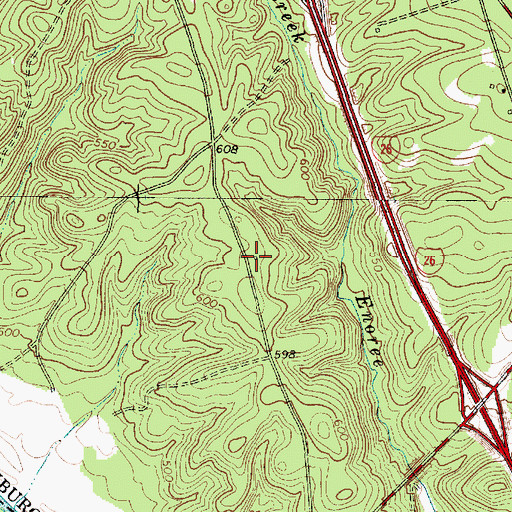 Topographic Map of Zoar School (historical), SC