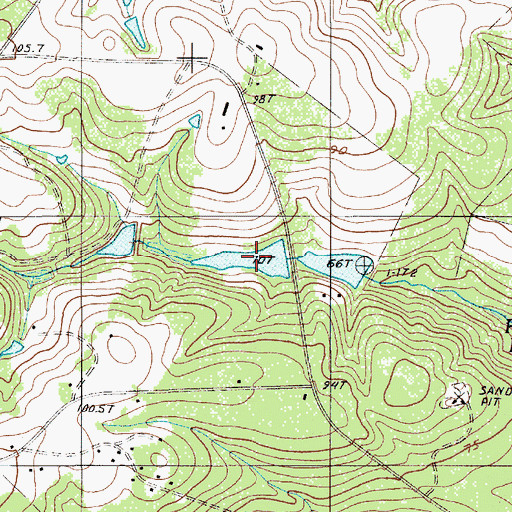 Topographic Map of Raysors Lake, SC