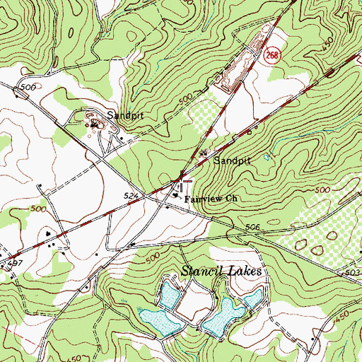 Topographic Map of Fairview Cemetery, SC