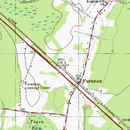 Topographic Map of Holy Rock Church (historical), SC