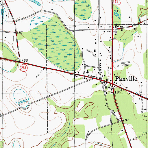 Topographic Map of Paxville School (historical), SC