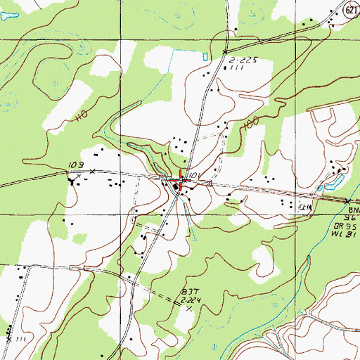 Topographic Map of Pine Dale School (historical), SC