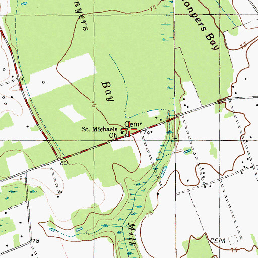 Topographic Map of Saint Michael School (historical), SC