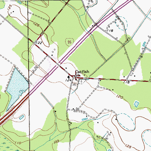 Topographic Map of Dalcho, SC