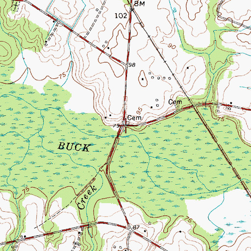 Topographic Map of Dunbarton, SC