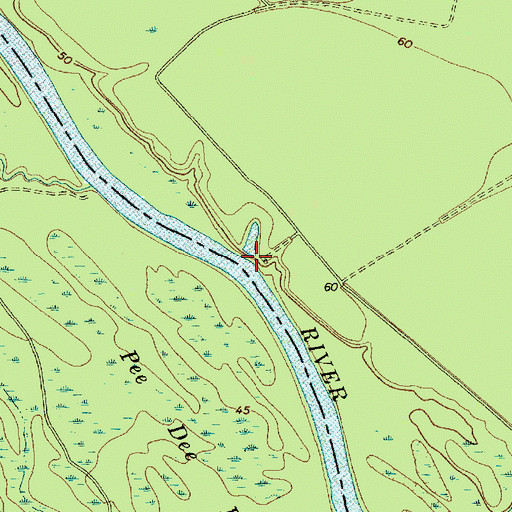Topographic Map of Little Bluff Landing, SC
