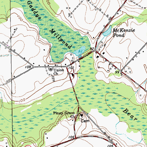 Topographic Map of Union School (historical), SC