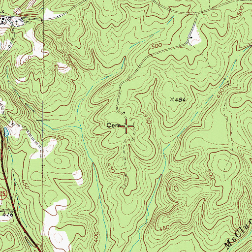 Topographic Map of Charles Cemetery, SC