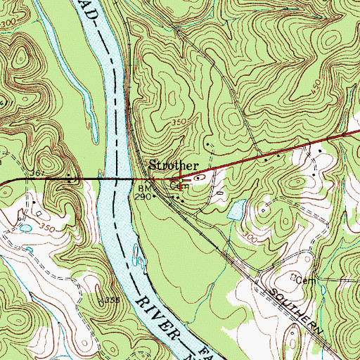 Topographic Map of James Ashford Cemetery, SC