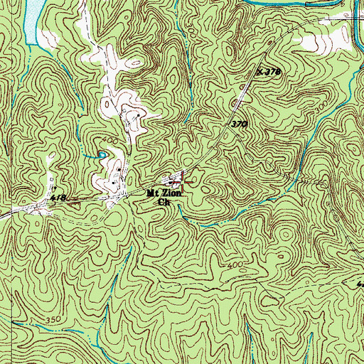 Topographic Map of Mount Zion Cemetery, SC