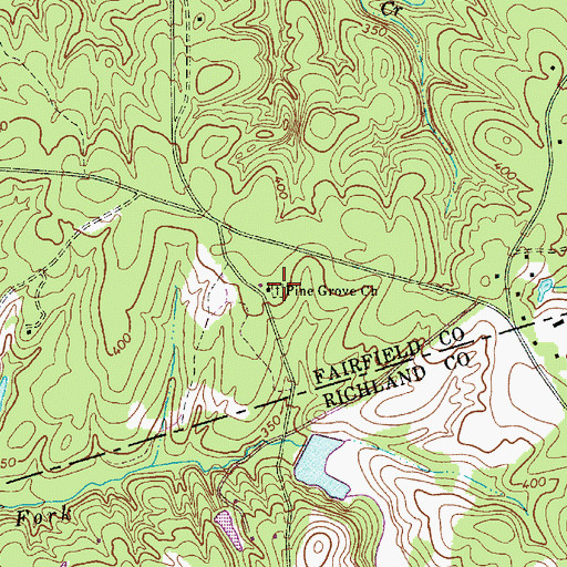Topographic Map of Piney Grove Cemetery, SC