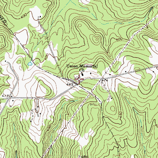 Topographic Map of Union Cemetery, SC